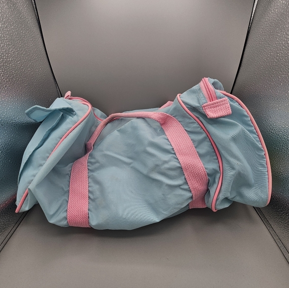 Vtg MY LITTLE PONY Blue Duffle Pink Travel Bag Gym Kids G1 1980s No Zipper Faded - Picture 6 of 9